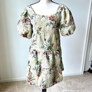 NWT IN BLOOM Floral Tapestry Tiered Babydoll Dress—SZ. Small